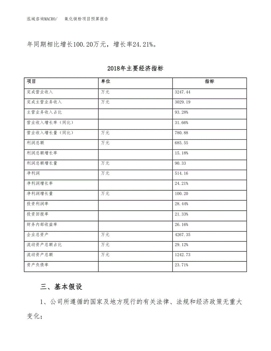 氧化镁粉项目预算报告年度.docx_第4页