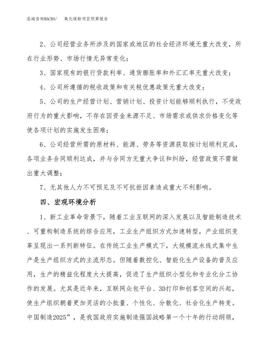 氧化镁粉项目预算报告年度.docx_第5页