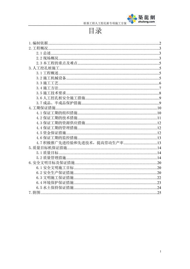 深圳住宅小区工程挖孔桩施工