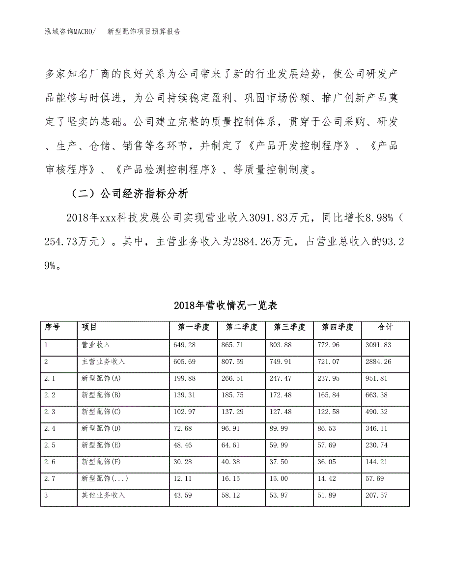 新型配饰项目预算报告年度.docx_第3页