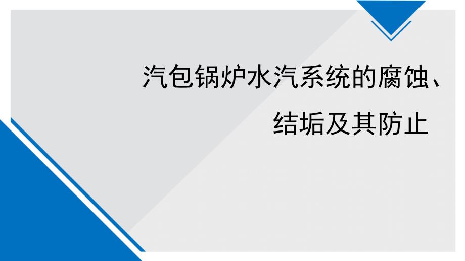 汽包锅炉水汽系统的腐蚀、结垢及其防止讲解_第1页