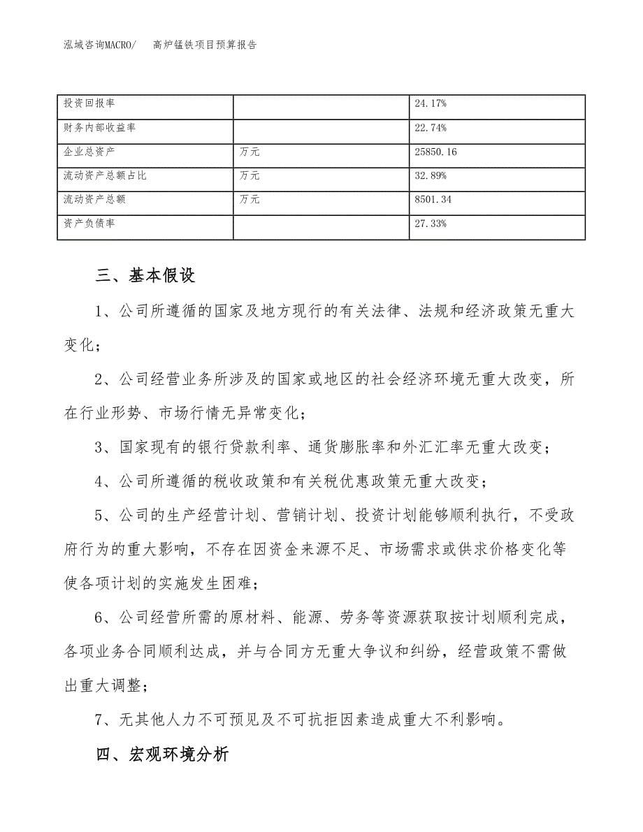 高炉锰铁项目预算报告年度.docx_第5页