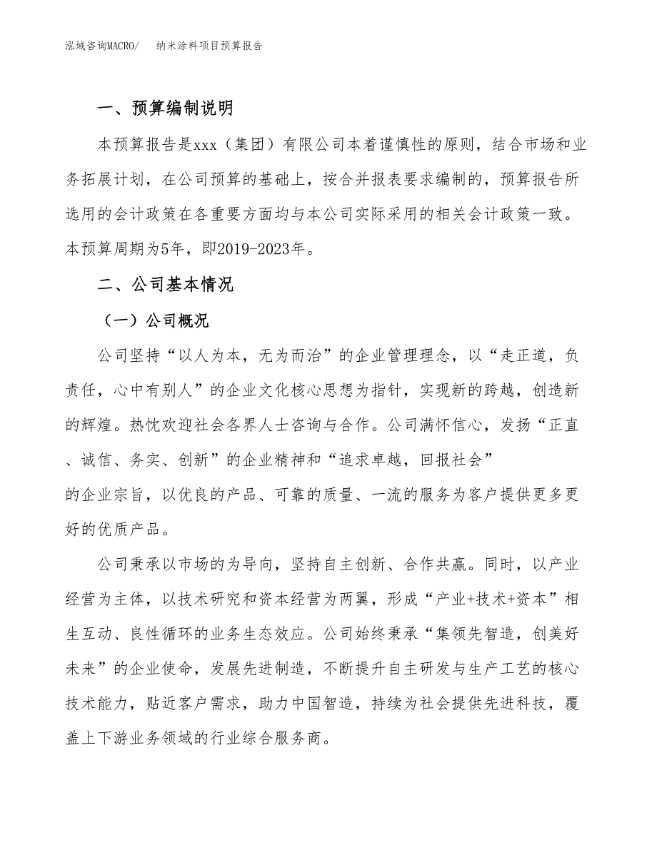 纳米涂料项目预算报告年度.docx_第2页