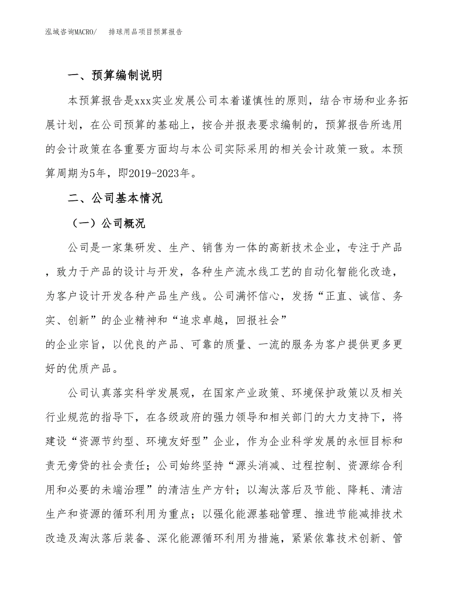 排球用品项目预算报告年度.docx_第2页