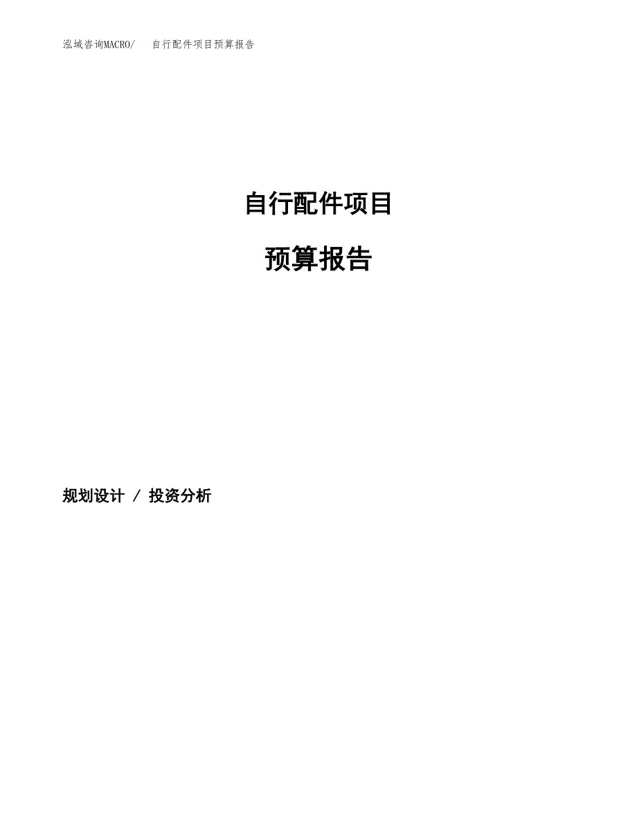 自行配件项目预算报告年度.docx_第1页