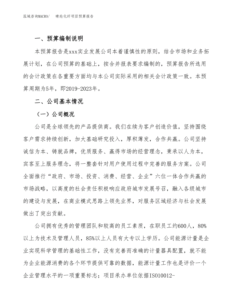 晴纶化纤项目预算报告年度.docx_第2页