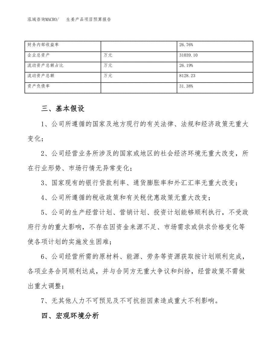 生姜产品项目预算报告年度.docx_第5页