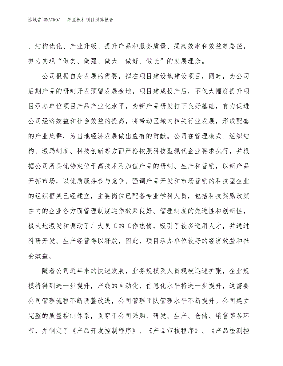 异型板材项目预算报告年度.docx_第3页