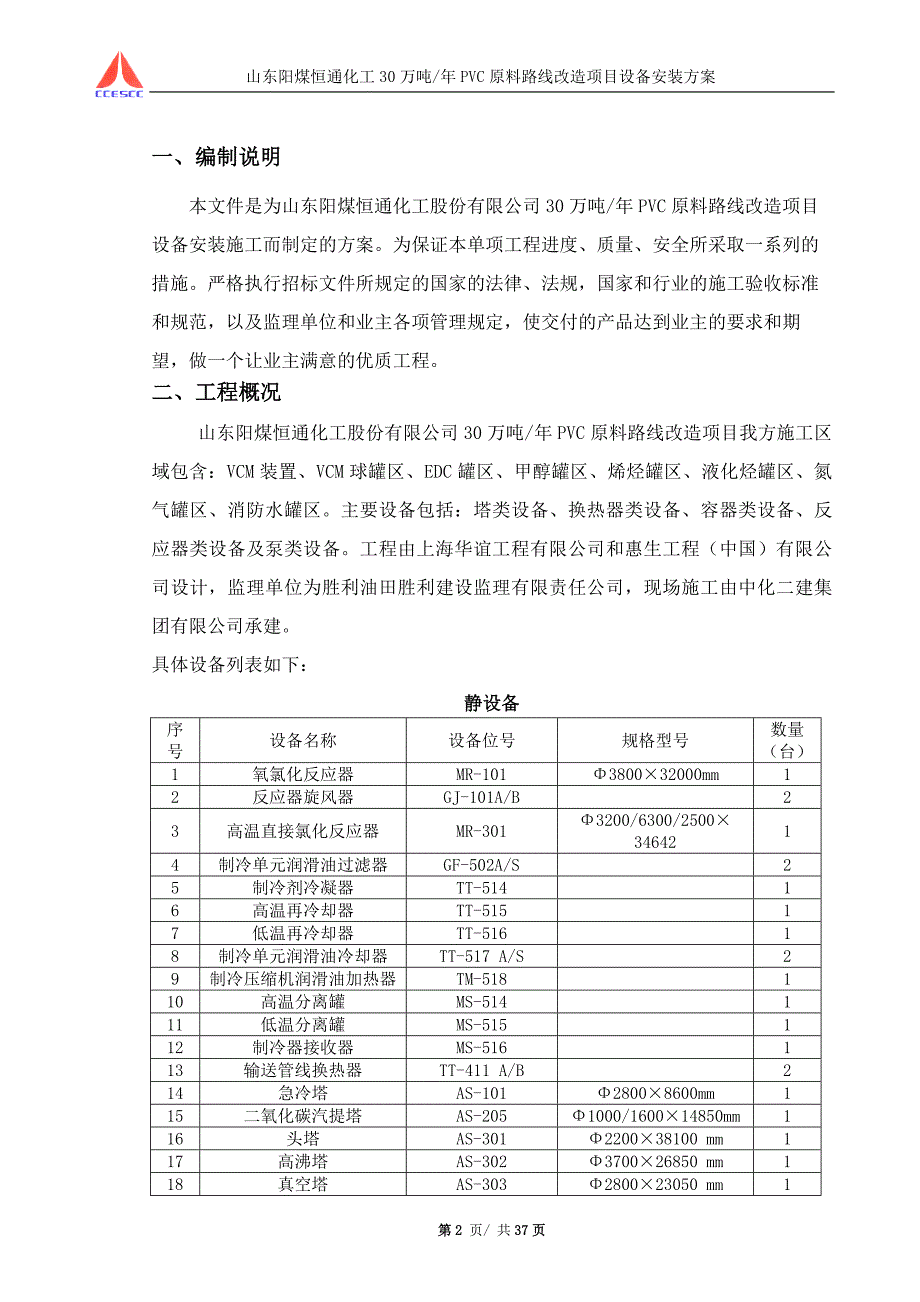 阳煤恒通化工设备安装方案解析_第2页