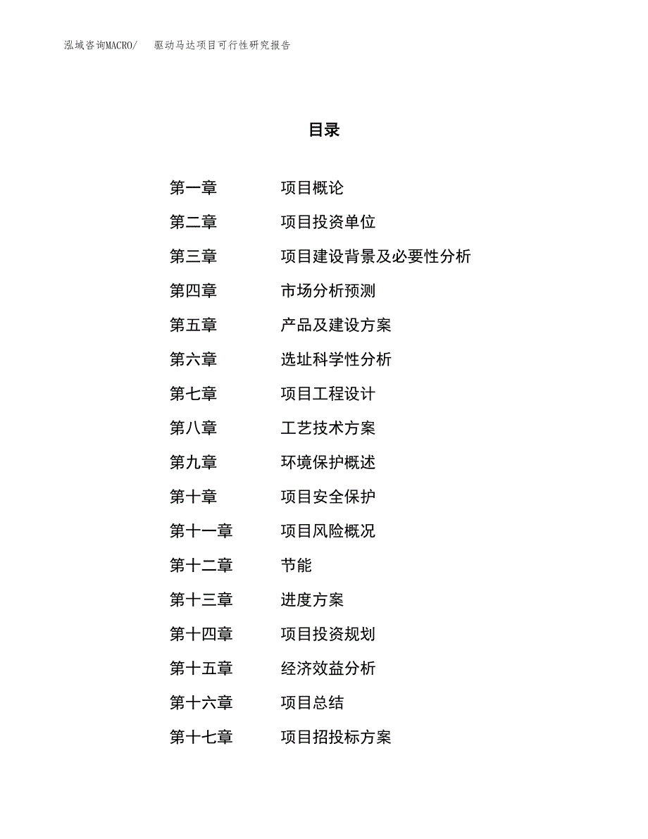 驱动马达项目可行性研究报告（总投资13000万元）（59亩）_第1页