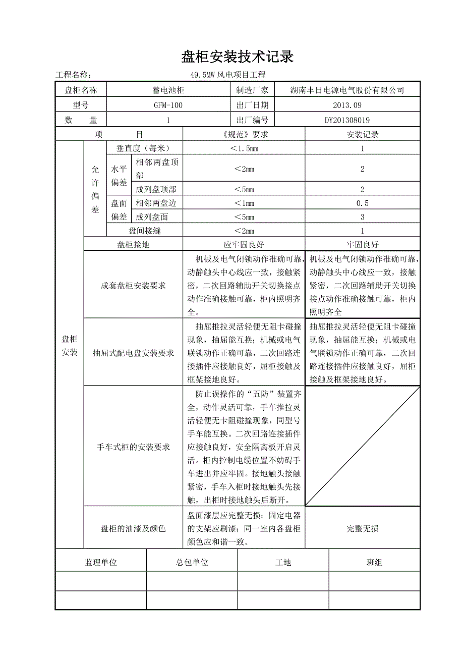 盘柜安装记录._第2页