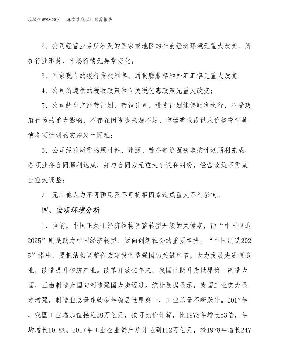 麻灰纱线项目预算报告年度.docx_第5页