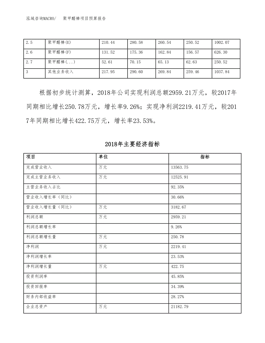 聚甲醛棒项目预算报告年度.docx_第4页