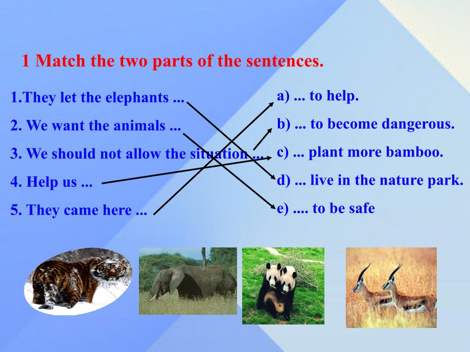 2016年秋八年级英语上册 module 6 animals in danger unit 3 language in use课件1 外研版_第3页