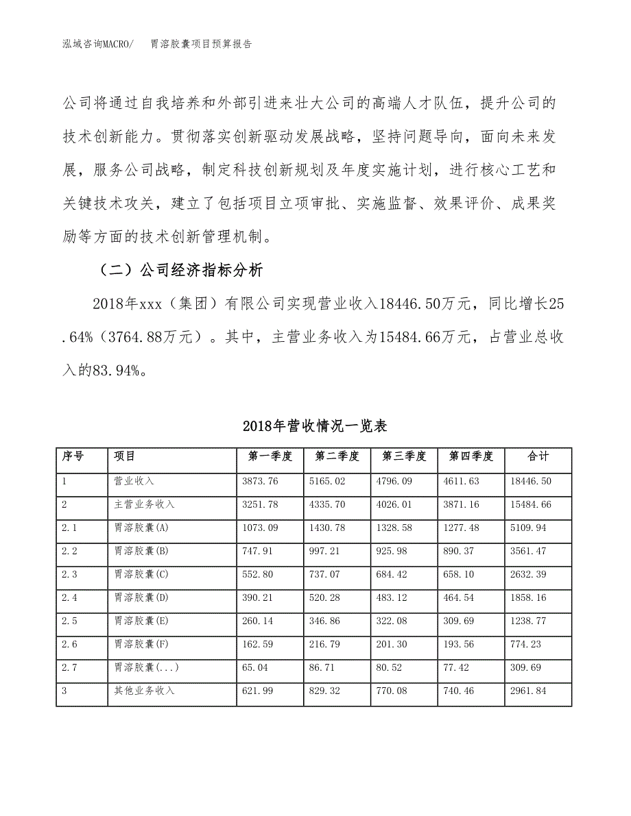 胃溶胶囊项目预算报告年度.docx_第3页