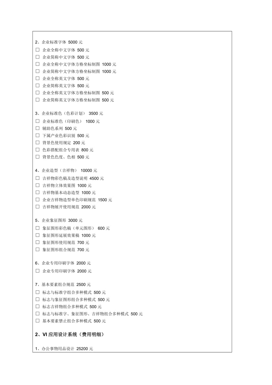 最新平面设计费价目表资料_第3页