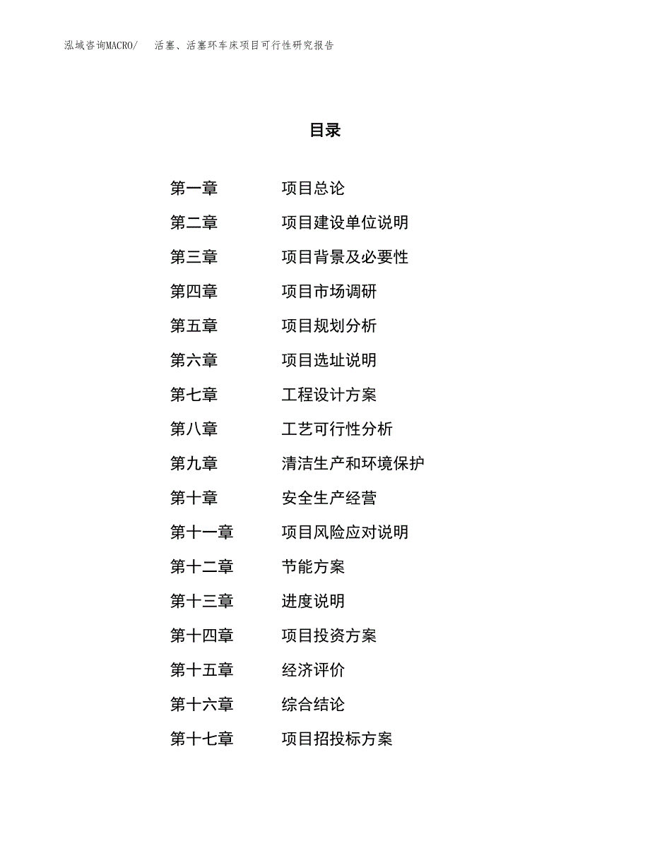 活塞、活塞环车床项目可行性研究报告（总投资3000万元）（12亩）_第1页