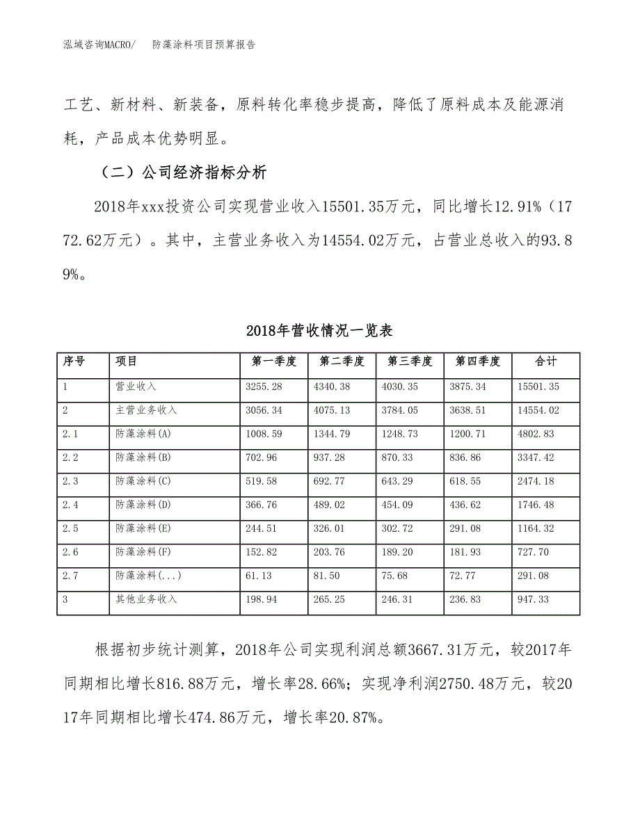 防藻涂料项目预算报告年度.docx_第4页