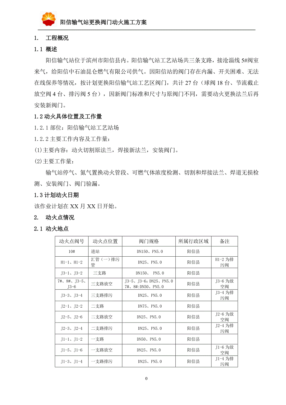 输气站更换阀门动火方案._第3页