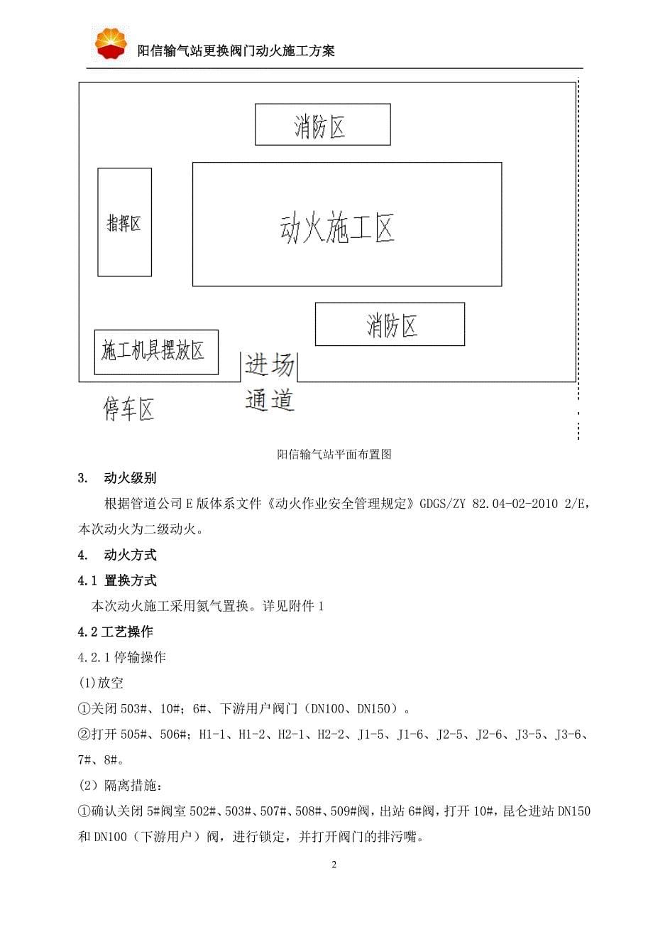 输气站更换阀门动火方案._第5页