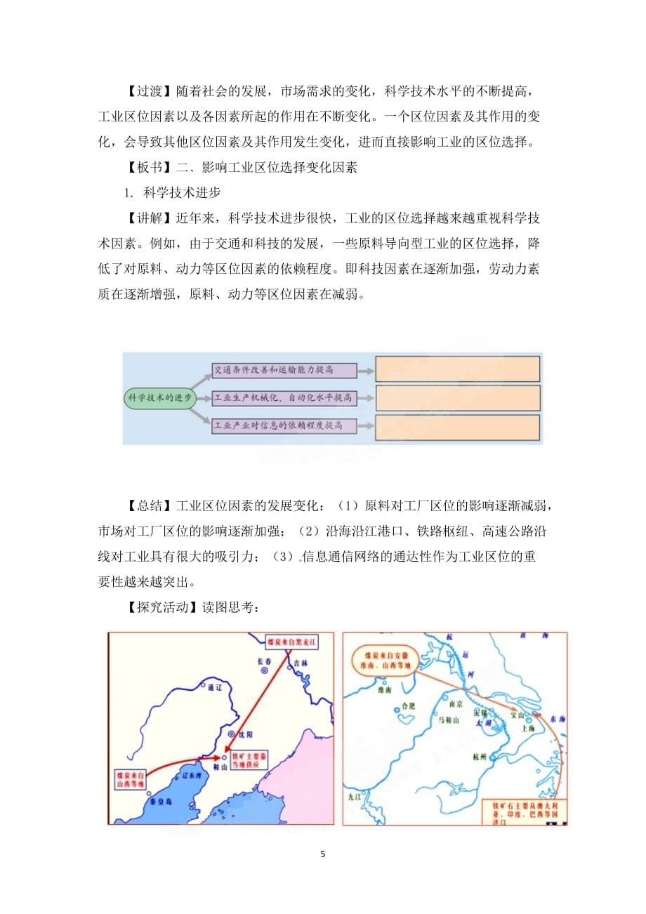 人教课标高中教案工业的区位因素与区位选择_第5页