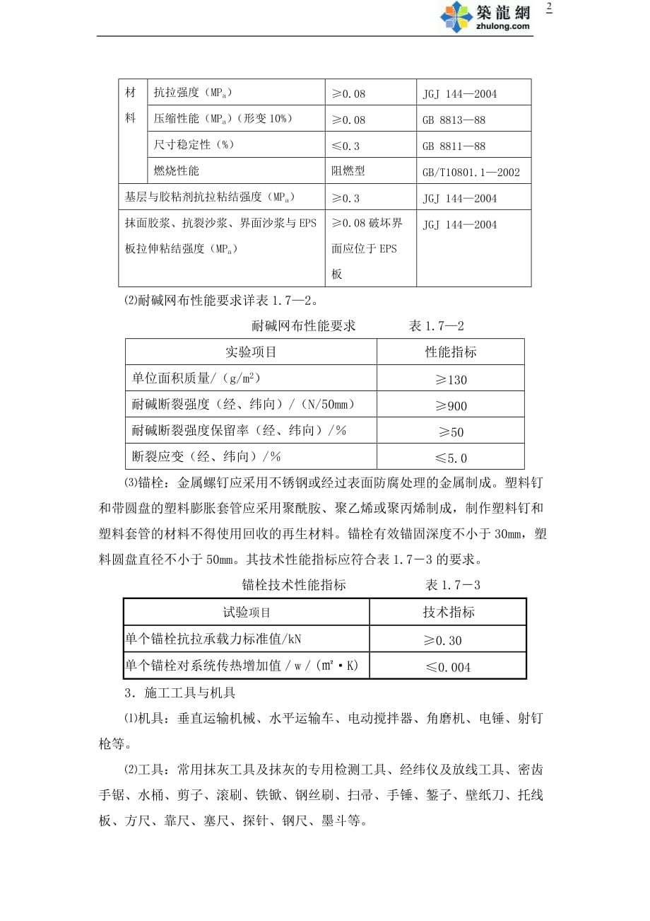 eps板薄摸灰外墙外保温施工工艺_第2页