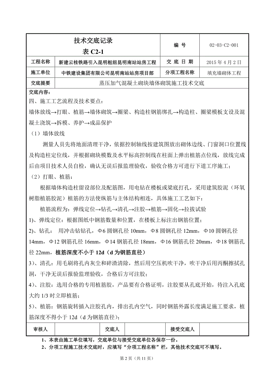 加气混凝土墙体二次结构技术交底._第2页