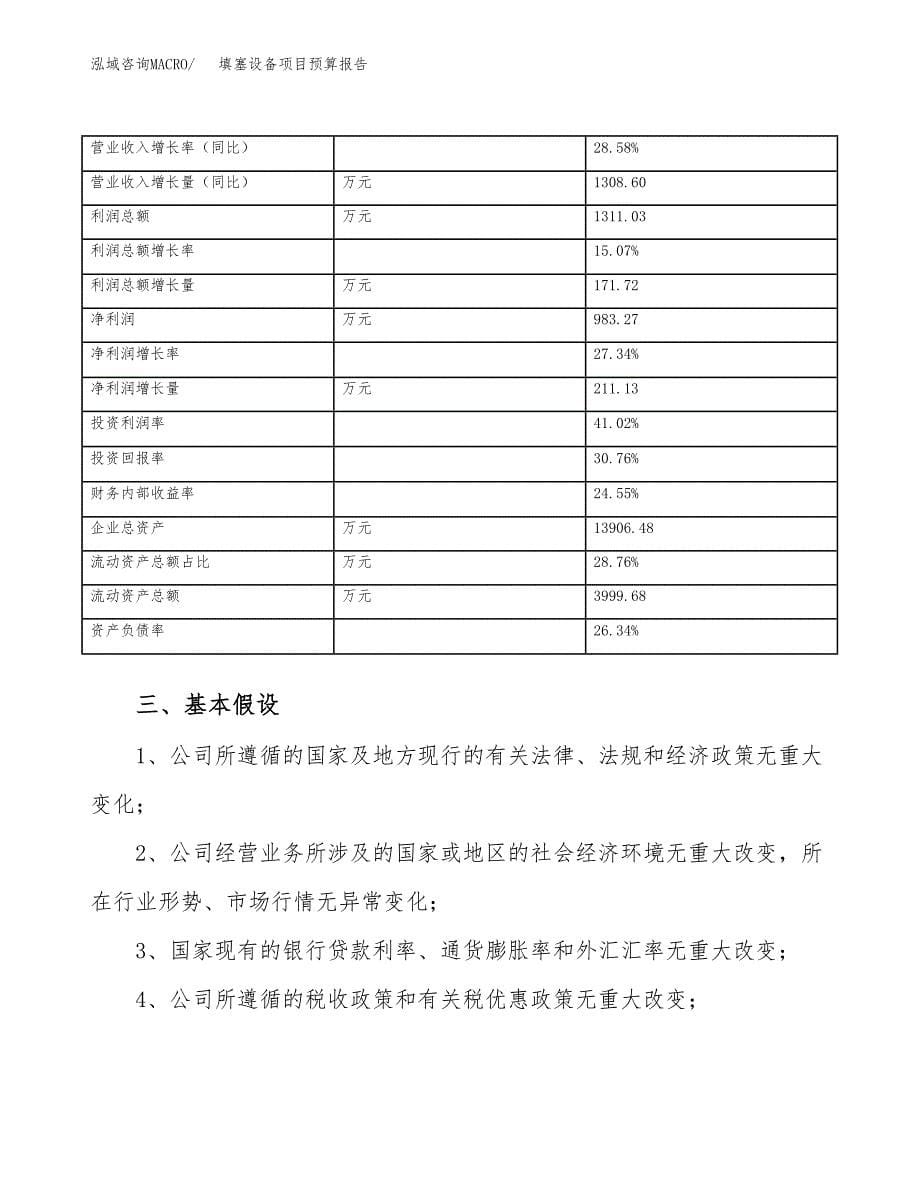 填塞设备项目预算报告年度.docx_第5页