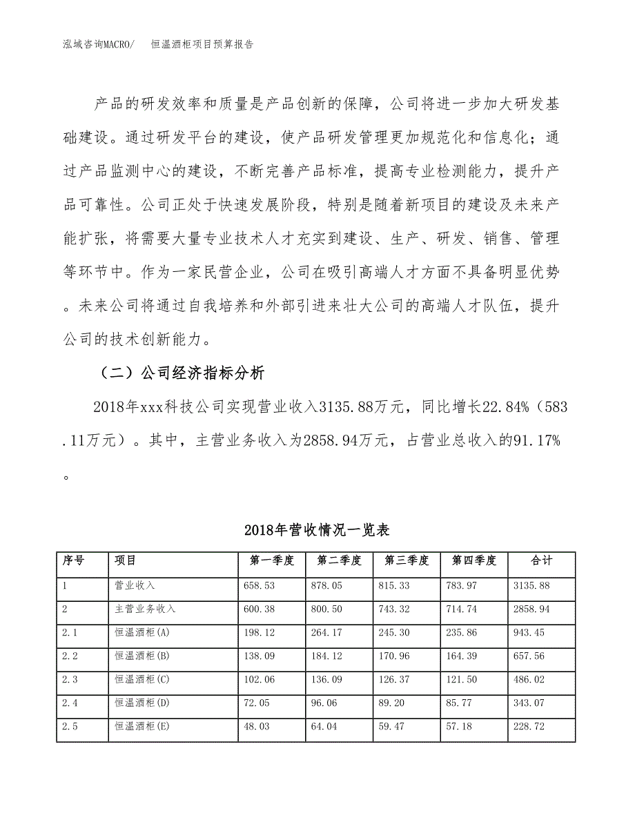 恒温酒柜项目预算报告年度.docx_第3页