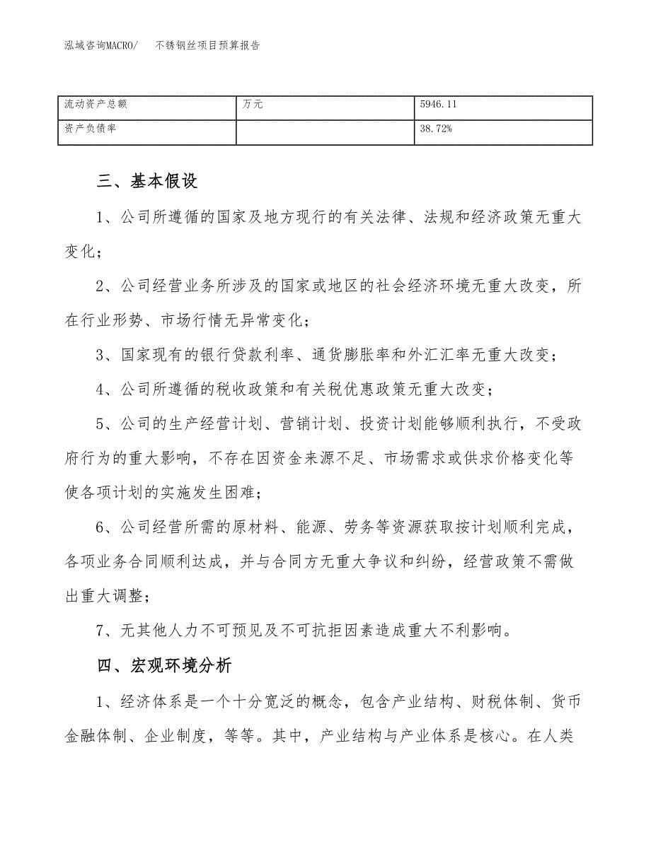 不锈钢丝项目预算报告年度.docx_第5页