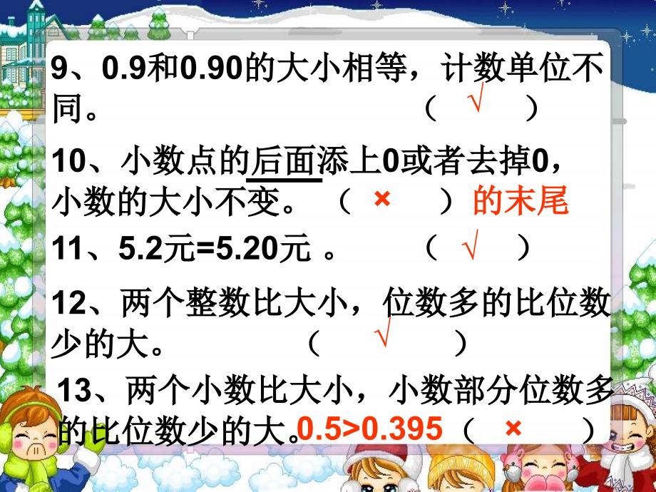 小学数学四年级第二学期判断题解析_第3页