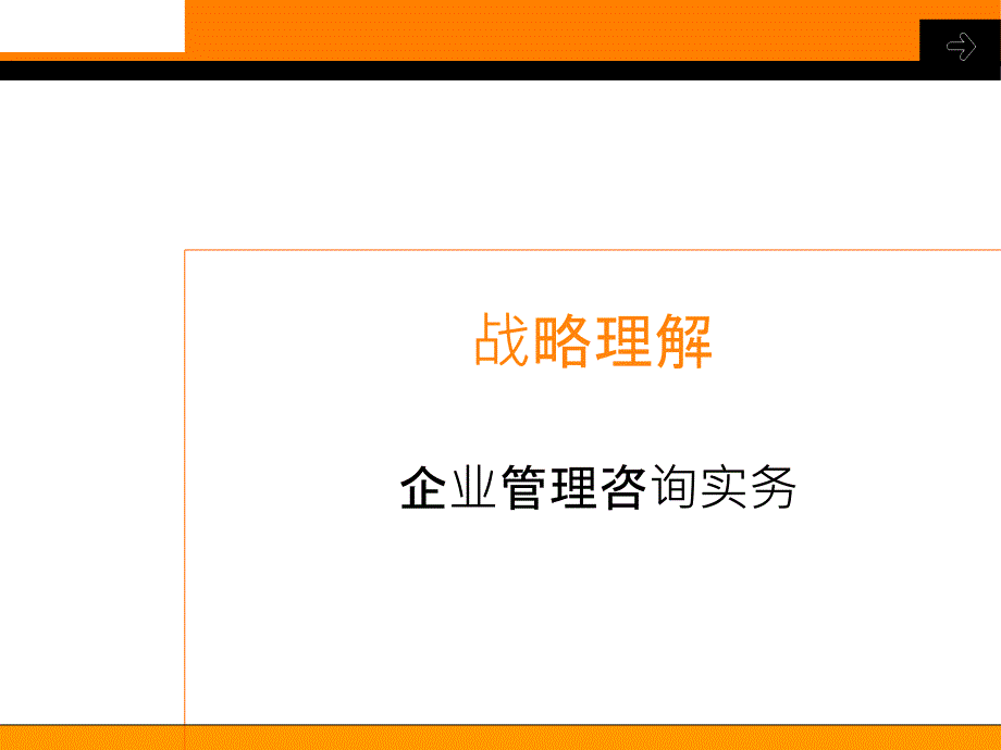 战略理解-企业管理咨询实务_第1页