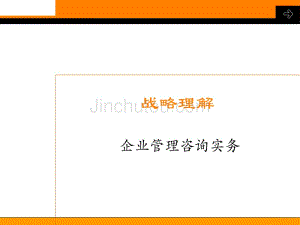 战略理解-企业管理咨询实务