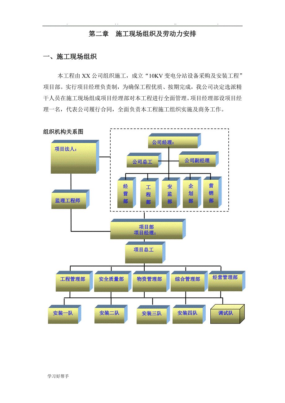 上海某10kv变电站设备安装工程施工组织设计方案_第4页