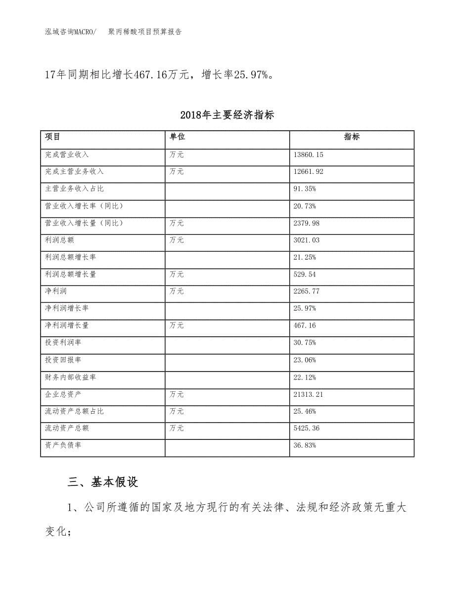 聚丙稀酸项目预算报告年度.docx_第5页