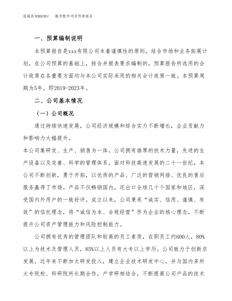 鞋用配件项目预算报告年度.docx_第2页