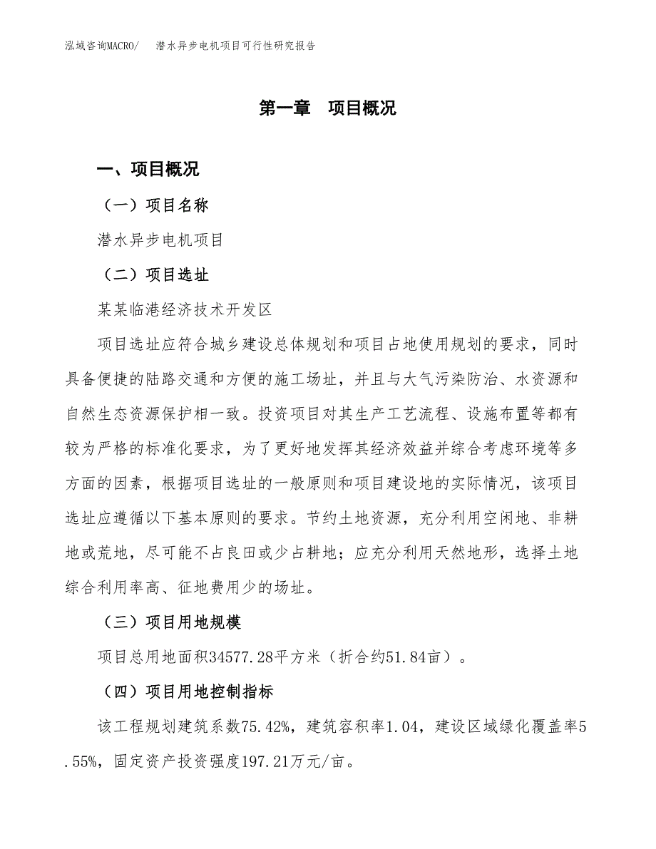 潜水异步电机项目可行性研究报告（总投资12000万元）（52亩）_第2页