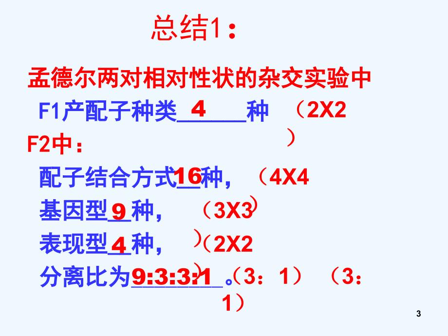 （水滴系列）高中生物 第1章 遗传因子的发现 第2节 自由组合定律 新人教必修2_第3页