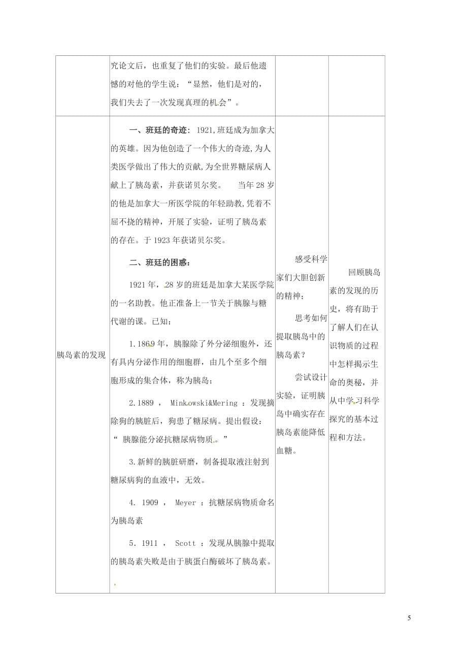 福建省福州市高中生物-2.2 通过激素的调节教学设计 新人教版必修3_第5页