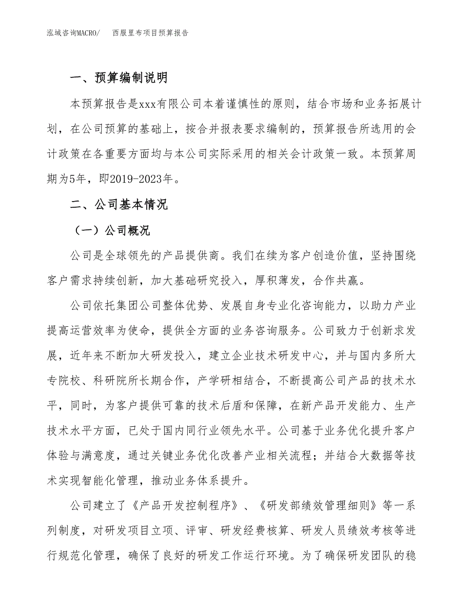 西服里布项目预算报告年度.docx_第2页