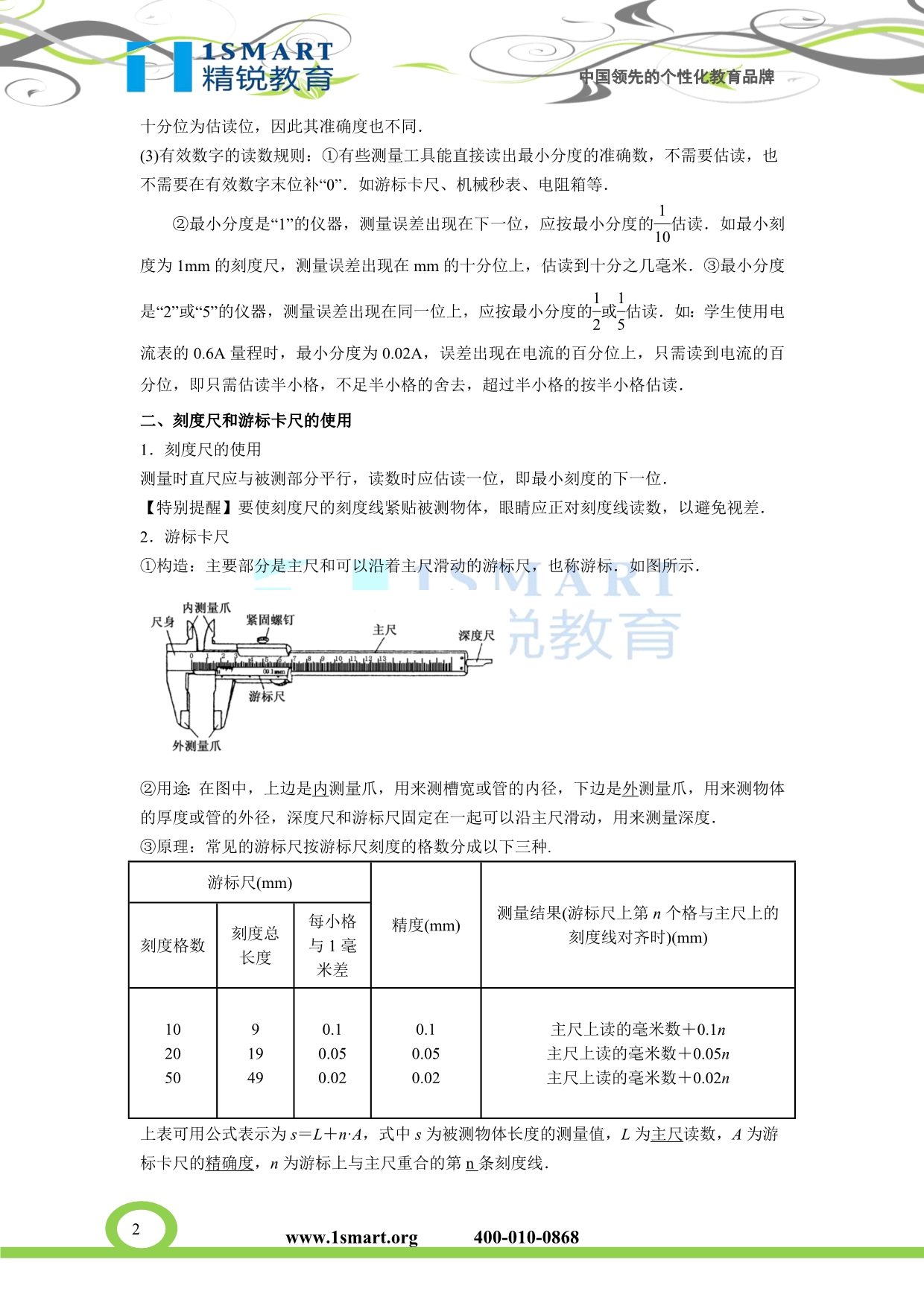 复习误差 有效数字 长度的测量._第2页