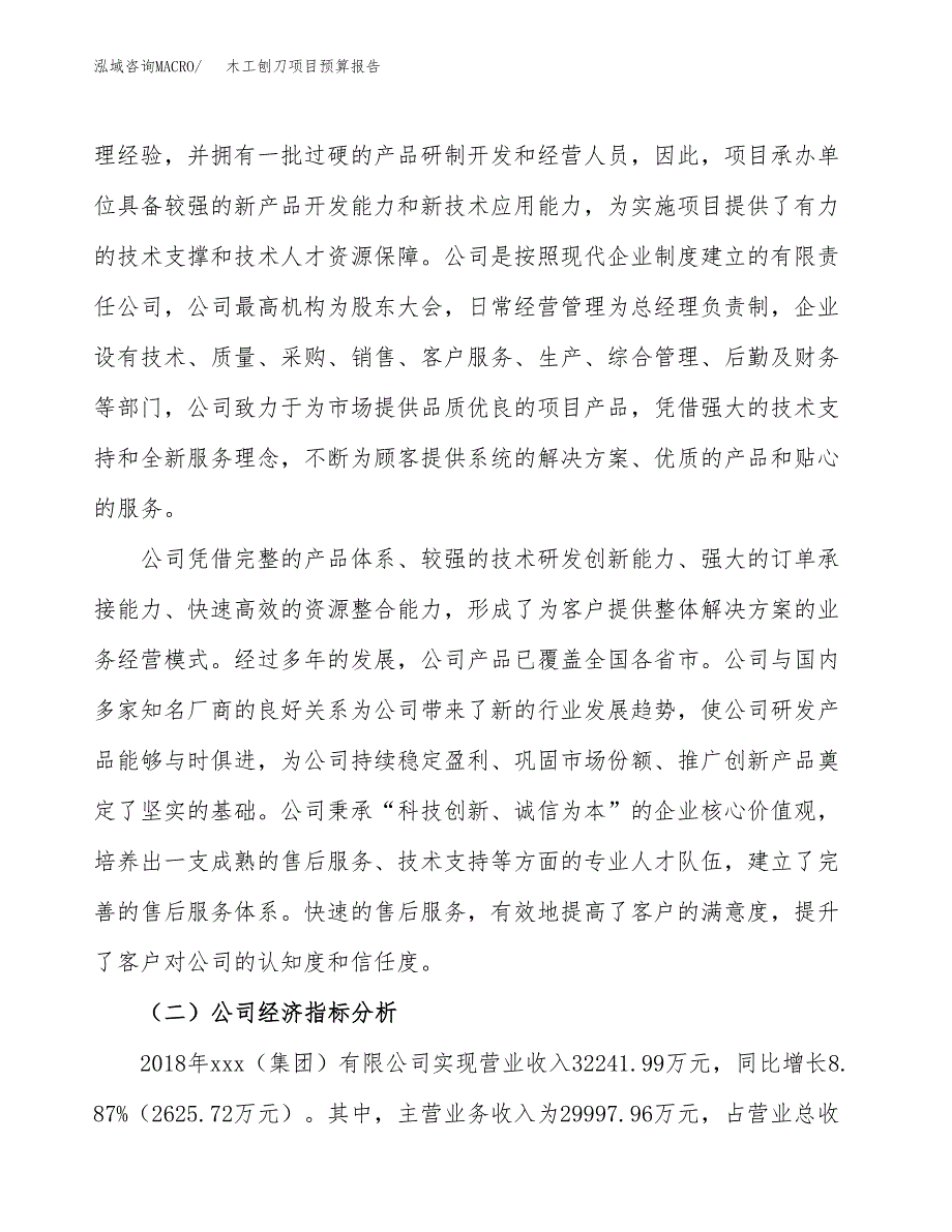 木工刨刀项目预算报告年度.docx_第3页