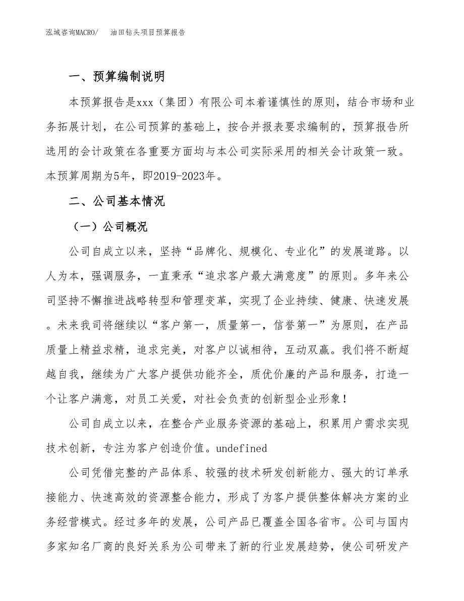 油田钻头项目预算报告年度.docx_第2页