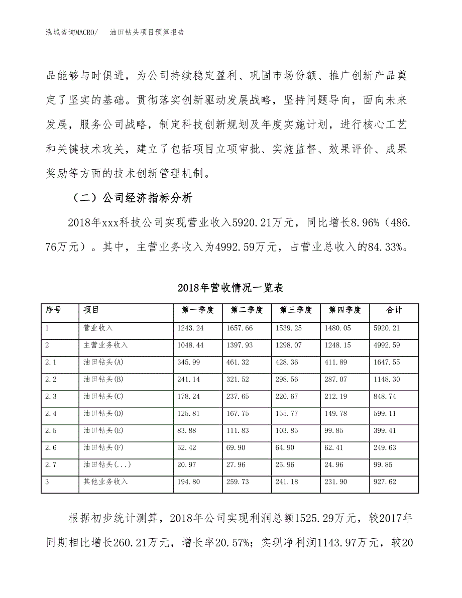 油田钻头项目预算报告年度.docx_第3页