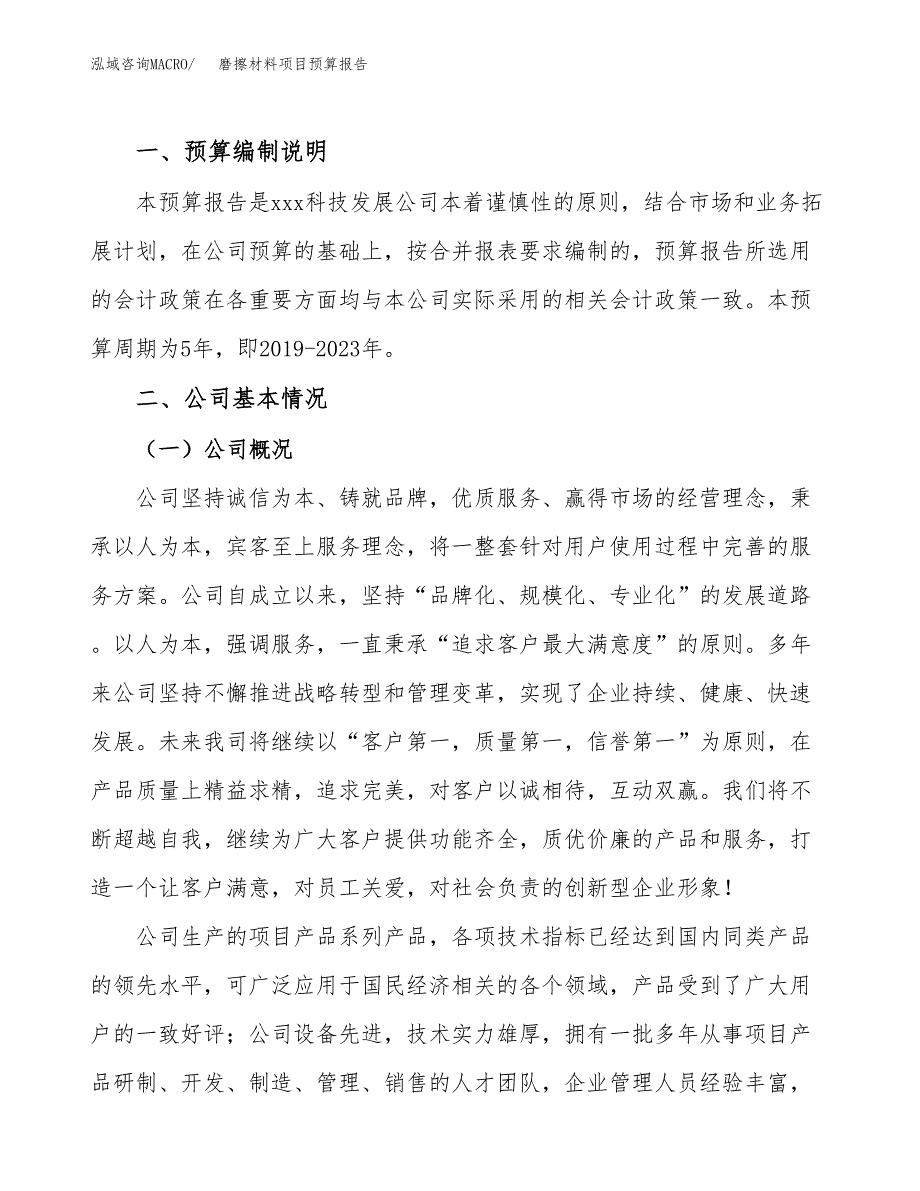 磨擦材料项目预算报告年度.docx_第2页