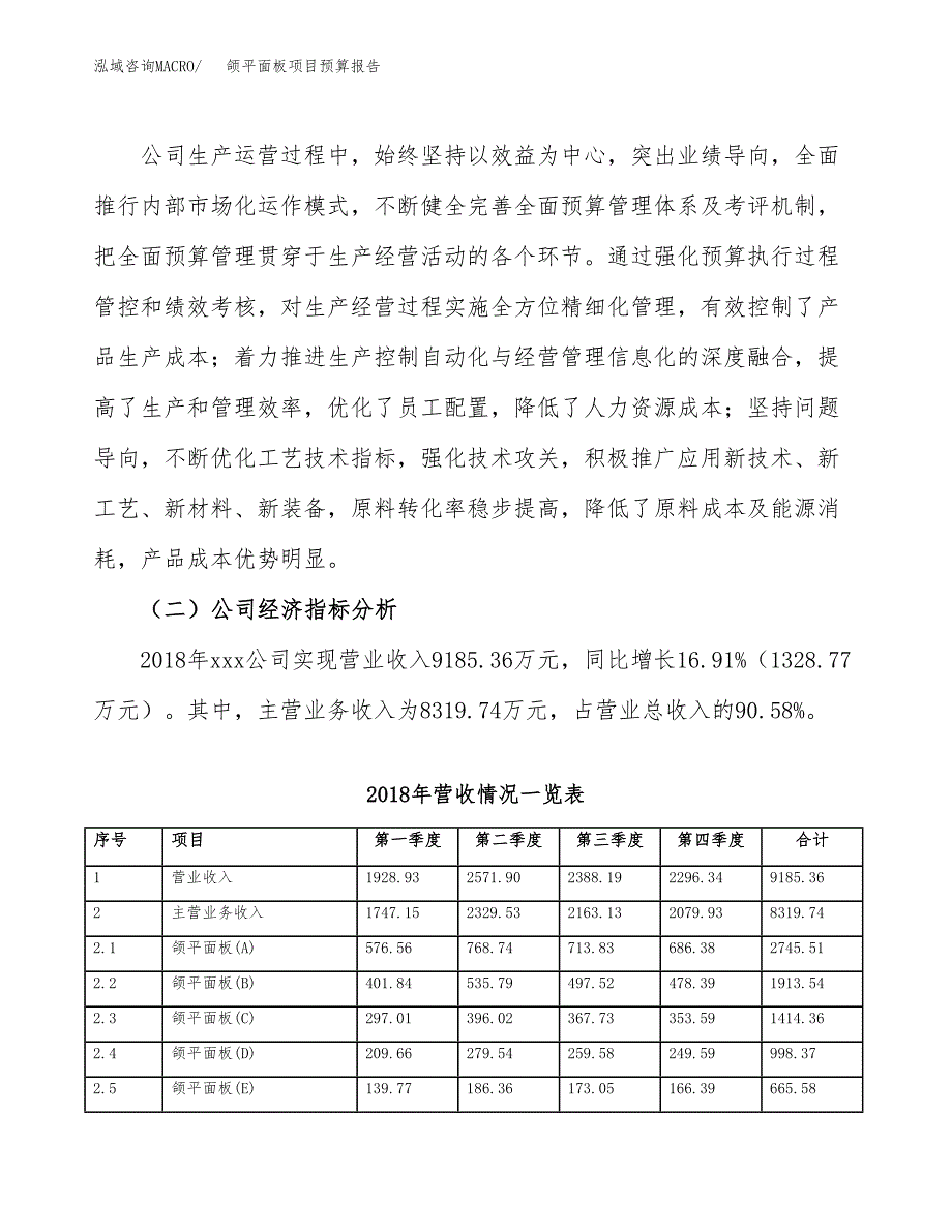 颌平面板项目预算报告年度.docx_第3页