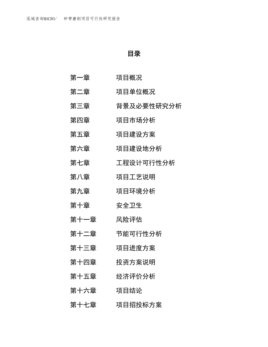 砂带磨削项目可行性研究报告（总投资12000万元）（44亩）_第1页