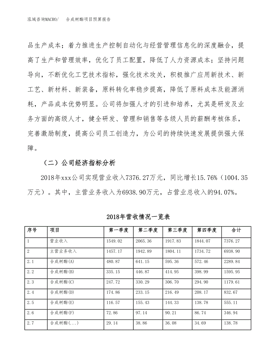 合成树酯项目预算报告年度.docx_第3页