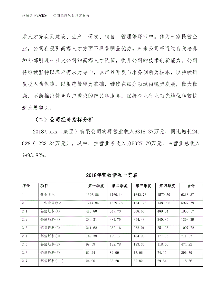 铝箔坯料项目预算报告年度.docx_第3页