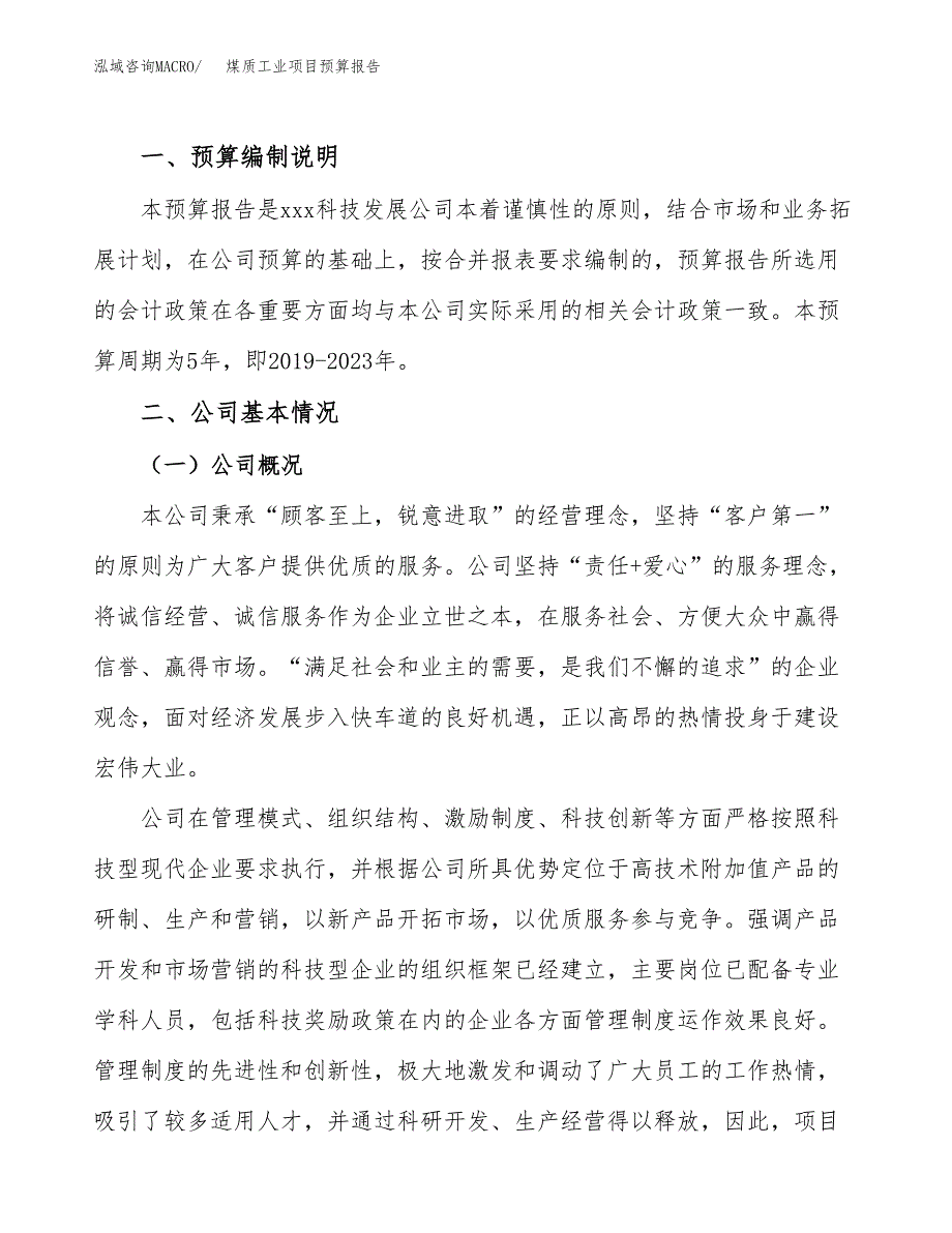 煤质工业项目预算报告年度.docx_第2页